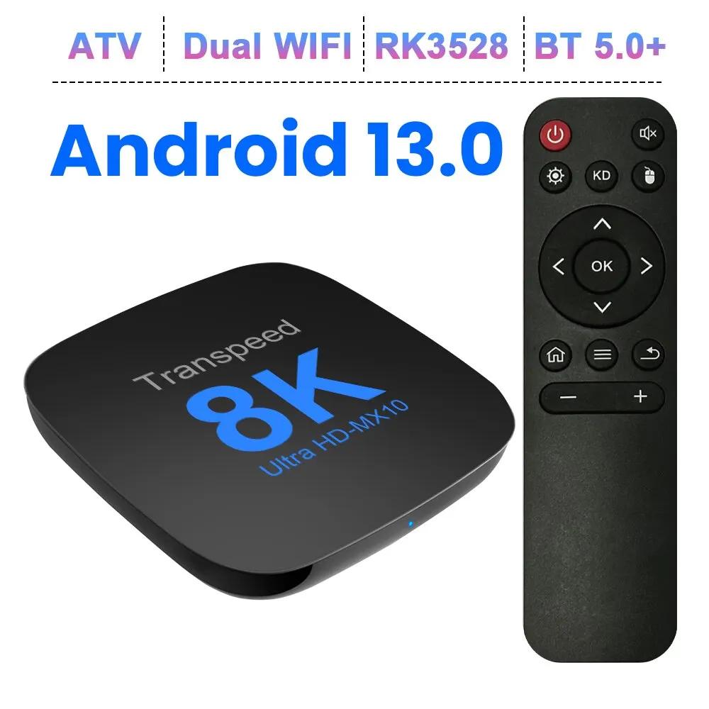 Transpeed ȵ̵ 13 TV ڽ, ATV  , TV  , 8K , BT5.0 + RK3528, 4K 3D  ̵ ÷̾,  ڽ